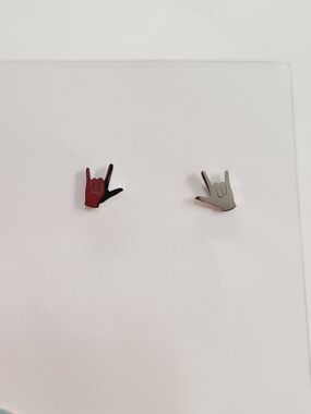 Small Hand Sign Stud Earrings I Love You
